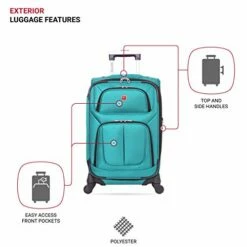 SwissGear Sion Softside Luggage With Spinner Wheels, Teal, Carry-On 21-Inch -TRAVELPRO Sales 41884q pBxL