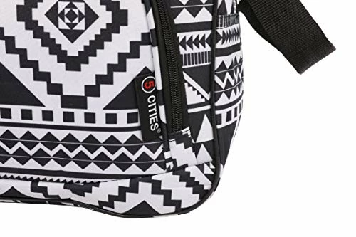 16 Inch Carry On Hand Luggage Flight Duffle Bag, 2nd Bag Or Underseat, 19L (Black Aztec) 8 16 Inch Carry On Hand Luggage Flight Duffle Bag, 2nd Bag Or Underseat, 19L (Black Aztec) - Image 6