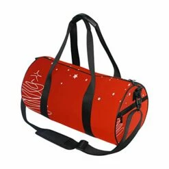 OuLian Duffel Bag Red Christmas Background Women Garment Gym Tote Bag Best Sports Bag For Boys -TRAVELPRO Sales 418VGAGOUdL