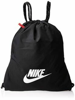 NIKE Heritage Gym Sack - 2.0, Black/Black/White, Misc
