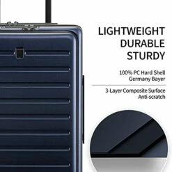 LEVEL8 Carry On Luggage, Road Runner Carry-on Suitcase With Front Pocket, PC Hardside Luggage With Spinner Wheels, TSA Locks - Navy Blue, 20 Inch -TRAVELPRO Sales 41913DtVFmL
