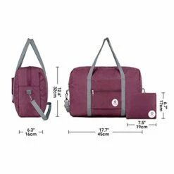 For Spirit Airlines Foldable Travel Duffel Bag Tote Carry On Luggage Sport Duffle Weekender Overnight For Women And Girls (3112 Wine Red) -TRAVELPRO Sales 4192amgdExL