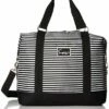 Travel Weekender Overnight Carry-on Shoulder Duffel Tote Bag (8" X 12" X 16 (Large), Black & White Stripes) -TRAVELPRO Sales 4192pjUrG0L