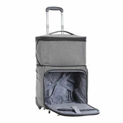 Travelers Club Luggage 16" Top Expandable Rolling Underseater W/USB Port, Dark Gray Suitcase, 30 Travelers Club Luggage 16" Top Expandable Rolling Underseater W/USB Port, Dark Gray Suitcase, -TRAVELPRO Sales 419X 2BjP2XUL