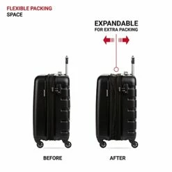 SwissGear 7366 Hardside Expandable Luggage With Spinner Wheels, Black, Carry-On 18-Inch -TRAVELPRO Sales 419uNSyQ3FS