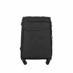 Cloe Checked Medium 24 Inch Luggage With 360º-spinner Wheels In Black Color