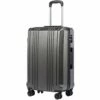 Coolife Luggage Suitcase PC+ABS With TSA Lock Spinner Carry On Hardshell Lightweight 20in 24in 28in (grey, M(24IN)) -TRAVELPRO Sales 41ASvRHMk L