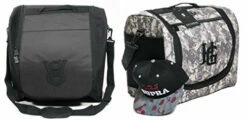 HG 24 Cap Carrier Luggage Set Of 2 With Free New Era Socks- (Black/Desert)