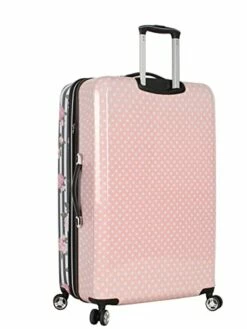Betsey Johnson Designer Luggage Collection - Expandable 3 Piece Hardside Lightweight Spinner Suitcase Set - Travel Set Includes 20-Inch Carry On, 26 Inch And 30-Inch Checked Suitcase (Stripe Roses) -TRAVELPRO Sales 41B w1med2L