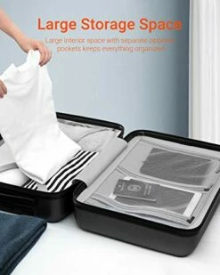 NINETYGO Carry On Luggage 22x14x9 With Spinner Wheels, 100% Polycarbonate Hardside Luggage, Carry On Suitcase With TSA Lock For Travel, Super Durability & Slim Simplistic Design (20-Inch Black) 17 NINETYGO Carry On Luggage 22x14x9 With Spinner Wheels, 100% Polycarbonate Hardside Luggage, Carry On Suitcase With TSA Lock For Travel, Super Durability & Slim Simplistic Design (20-Inch Black) -TRAVELPRO Sales 41CLUZ2o yL