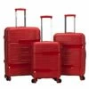 Rockland Linear 3-Piece Hardside Spinner Wheel Luggage Set, Red, (19/23/27) -TRAVELPRO Sales 41CXNaNT48L