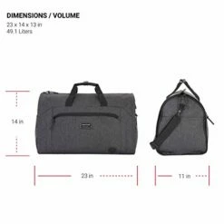 SwissGear Full-Sized Folding Garment Duffel Bag, Heather Grey, Hanging (23-Inch) 11 SwissGear Full-Sized Folding Garment Duffel Bag, Heather Grey, Hanging (23-Inch) -TRAVELPRO Sales 41CvJWQWI0L