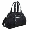Fuel Sport Carryall Duffel For Gym, Travel Or Weekend Gateway, Black With White Zippers