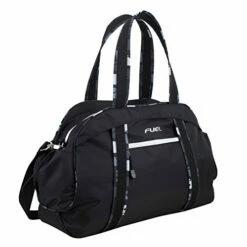 Fuel Sport Carryall Duffel For Gym, Travel Or Weekend Gateway, Black With White Zippers