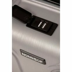 NONSTOP Luggage Expandable Spinner Wheels Hard Side Shell Travel Suitcase Set 3 Piece Lightweight With TSA Lock And Double USB Port, NEW YORK Collection (Silver, 3-Piece Set (20/24/28)) -TRAVELPRO Sales 41D8v2 FpYL
