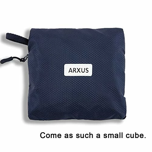 Arxus Travel Lightweight Waterproof Foldable Storage Carry Luggage Duffle Tote Bag (Navy Blue) 6 Arxus Travel Lightweight Waterproof Foldable Storage Carry Luggage Duffle Tote Bag (Navy Blue) - Image 4