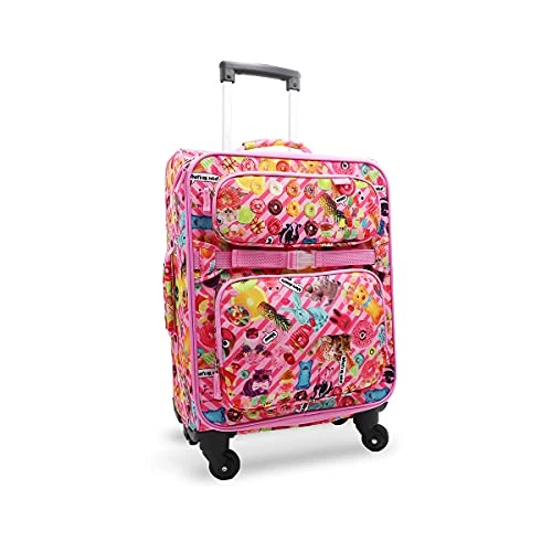 Bixbee Kids Luggage, Kids Luggage With Wheels For Girls & Boys With Telescoping Pullout Handle, Strap And Pockets- Lightweight Kids Suitcase & Carry On Bag For Airport, Travel, Overnight In Pink 3 Bixbee Kids Luggage, Kids Luggage With Wheels For Girls & Boys With Telescoping Pullout Handle, Strap And Pockets- Lightweight Kids Suitcase & Carry On Bag For Airport, Travel, Overnight In Pink