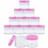 Beauticom 60 Grams/60 ML (2 Oz) Round Clear Leak Proof Plastic Container Jars With Pink Lids For Travel Storage Makeup Cosmetic Lotion Scrubs Creams Oils Salves Ointments (12 Jars) 1 Beauticom 60 Grams/60 ML (2 Oz) Round Clear Leak Proof Plastic Container Jars With Pink Lids For Travel Storage Makeup Cosmetic Lotion Scrubs Creams Oils Salves Ointments (12 Jars) -TRAVELPRO Sales 41DTjtWZ8iL