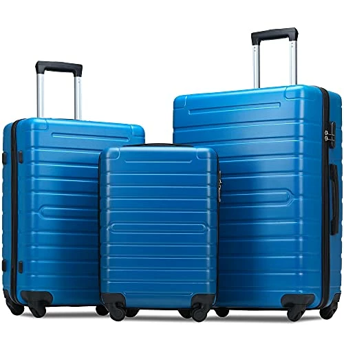 3 Piece Set Luggage Spinner Hardshell Lightweight Durable Suitcase TSA Lock, Women Men Teens Home Outdoor School Travel Carry On Luggage Sets, 20/24/28 Inch Deep Blue 4 3 Piece Set Luggage Spinner Hardshell Lightweight Durable Suitcase TSA Lock, Women Men Teens Home Outdoor School Travel Carry On Luggage Sets, 20/24/28 Inch Deep Blue - Image 2