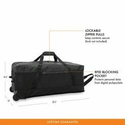 Briggs & Riley Extra Large Softside 2-Wheel Rolling Duffel, Black, 32" -TRAVELPRO Sales 41FADWVnXeL