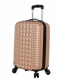 Steve Madden Luggage Set 3 Piece - Lightweight Hardside Suitcase Set - Includes 20 Inch Carry On, 24In/28In Checked Bag With 8-Wheel Rolling Spinner (Rose Gold, One Size) -TRAVELPRO Sales 41FPxV138fL