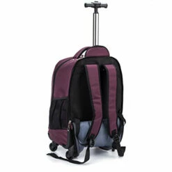 Racini Nylon Waterproof Rolling Backpack, Freewheel Travel Wheeled Backpack, Carry-on Luggage With Anti-Theft Zippers(Purple) -TRAVELPRO Sales 41FVFpRLrgL