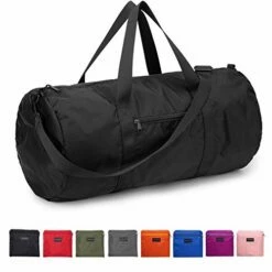Vorspack Small Duffel Bag 20 Inches Foldable Gym Bag For Men Women Duffle Bag Lightweight With Inner Pocket For Travel Sports - Black