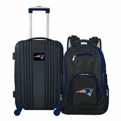 Denco NFL New England Patriots 2-Piece Luggage Set BLACK , 21