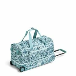 Vera Bradley Women's Recycled Lighten Up ReActive Foldable Duffel Rolling Suitcase, Cloud Floral, One Size -TRAVELPRO Sales 41GH4ouE38L