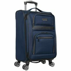 Kenneth Cole Reaction Rugged Roamer Luggage Collection Lightweight Softside Expandable 8-Wheel Spinner Travel Suitcase Bag, Navy, 2-Piece (20" Carry-On / 28" Check Size) -TRAVELPRO Sales 41H8YyBOUJL