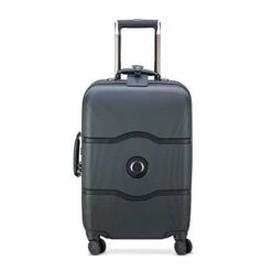 DELSEY Paris Chatelet Hardside Luggage With Spinner Wheels, Black, Carry-on 21 Inch, With Brake