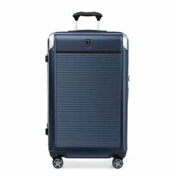 Travelpro Platinum Elite Expandable Hardside Spinner Luggage, True Navy, Checked-Large 28-Inch
