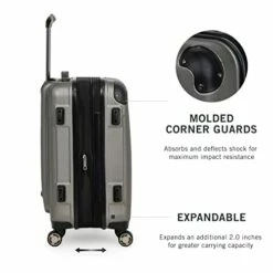 Kenneth Cole Reaction Renegade 20" ABS Expandable 8-Wheel Carry-On, Silver, Inch -TRAVELPRO Sales 41I4 Six4EL