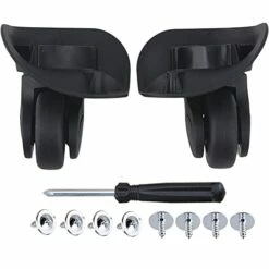 AngelReally Replacement Luggage Suitcase Wheels, 360 Degree Swivel Caster Wheel Outdoor Luggage Travel Suitcase Wheels Replacement Wheel For Suitcase Repair (Luggage Suitcase Wheels), 27