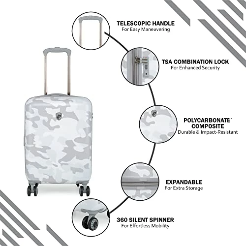 Heys Black Camo 21" Carry On Spinner Luggage (White) 5 Heys Black Camo 21" Carry On Spinner Luggage (White) - Image 3