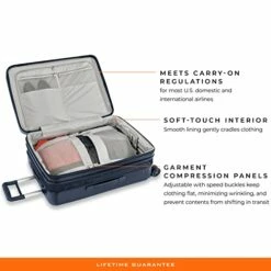 Briggs & Riley Sympatico Hardside Medium Spinner Luggage, Matte Navy, 27-Inch Checked -TRAVELPRO Sales 41IpUgsUViL