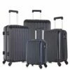 4 Piece Luggage Sets With Spinner Wheels Travel Suitcase Hard-shell Lightweight 16" 20" 24" 28" (4 PCS LM Black) -TRAVELPRO Sales 41JEeBnWbmL