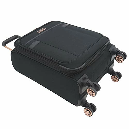 Kensie Women's Hudson Softside 3-Piece Spinner Luggage Set, Black With Rose Gold, (20/24/28) 5 Kensie Women's Hudson Softside 3-Piece Spinner Luggage Set, Black With Rose Gold, (20/24/28) - Image 3