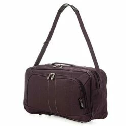 16 Inch Carry On Hand Luggage Flight Duffle Bag, 2nd Bag Or Underseat, 19L (Plum)