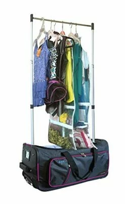 Travolution 23 Inch Garment Rack Duffel With Wheels, Pink