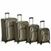 Rockland Impact Softside Spinner Wheel Luggage Set, Olive, 4-Piece (18/22/26/30) -TRAVELPRO Sales 41JoGqWoN L