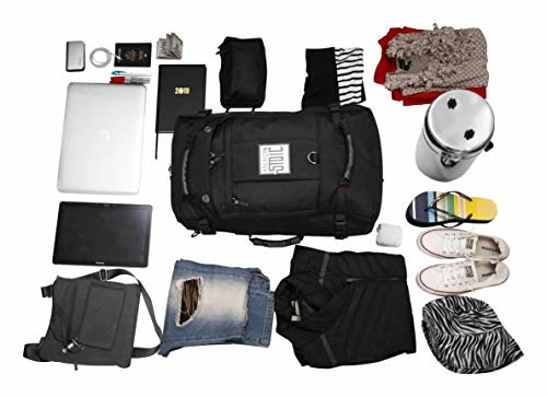 American Stoic Carry On Bag Black - 50L TSA Approved Weekender Bag – Convertible From 19” Laptop Backpack To Carryon Duffel Bag – 22x14x9 (43 Linear) Inches 7 American Stoic Carry On Bag Black - 50L TSA Approved Weekender Bag – Convertible From 19” Laptop Backpack To Carryon Duffel Bag – 22x14x9 (43 Linear) Inches - Image 5