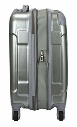 Travelers Club Polaris Hardside Metallic Spinner Luggage, Silver, Carry-On 20-Inch -TRAVELPRO Sales 41KeaPTamRL