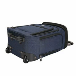 Travelers Club Top Expandable +50% Capacity Luggage With USB Port, Navy Blue, 17" Underseat Carry-On -TRAVELPRO Sales 41KfCmfSpLL