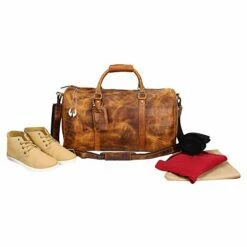 Leather Duffel Bags For Men Women - Airplane Underseat Carry On Luggage By Rustic Town -TRAVELPRO Sales 41KmDpXCybL