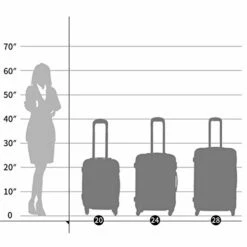 Sandinrayli 3 Pcs Luggage Set, Lightweight & Durable Travel Suitcase With Spinner Wheels, 20” 24” 28” Hardside Spinner Set -TRAVELPRO Sales 41LJVC9n2jL