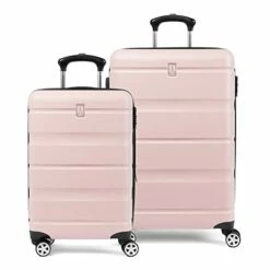 Travelpro Runway 2 Piece Luggage Set, Carry-on & Convertible Medium To Large 28-Inch Check-in Hardside Expandable Luggage, 8 Spinner Wheels, TSA Lock, Hardshell Suitcase, Powder Pink