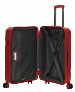 Rockland Linear 3-Piece Hardside Spinner Wheel Luggage Set, Red, (19/23/27) -TRAVELPRO Sales 41MT54PJ35L