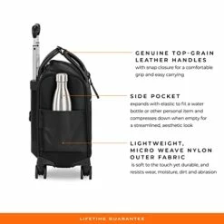 Briggs & Riley Rhapsody Softside Underseat Carry On Cabin Spinner, Black, Wide 16-Inch 30 Briggs & Riley Rhapsody Softside Underseat Carry On Cabin Spinner, Black, Wide 16-Inch -TRAVELPRO Sales 41NuNssLY0L