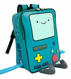 Adventure Time BackpackS Finn And Jake Skybird Beemo BMO BackpackS Water Resistant Cartoon Robot Backpacks For Women Men College School Student Laptop Green PU Backpacks